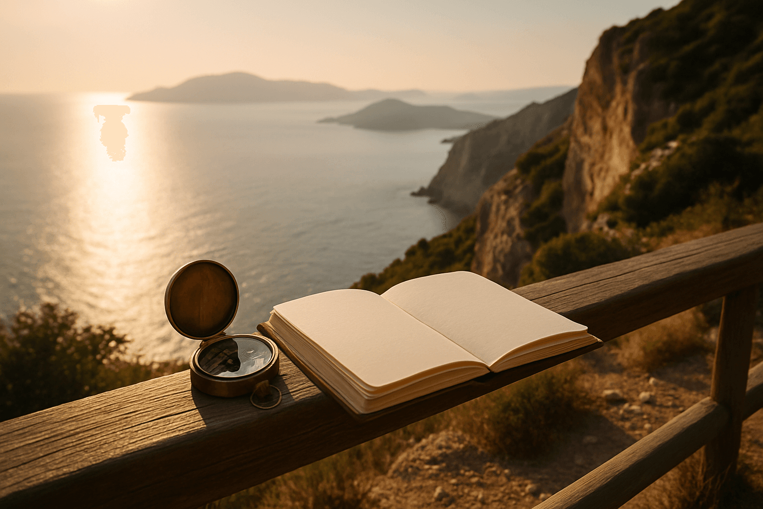 Dünyadan öne çıkan tatil destinasyonları, harita ve sahil temalı manzara